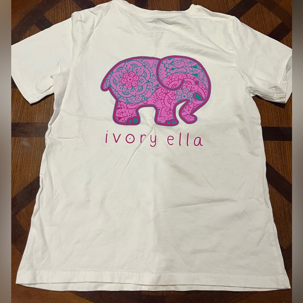 Ivory Ella White Elephant Tee Shirt